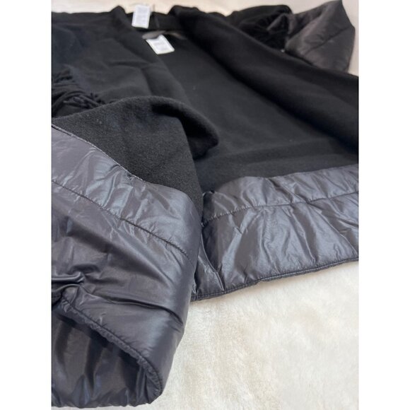 NWT SEVENTY VENEZIA Made In Italy OneSize Black Wool Blend Fringe Cardigan - Picture 6 of 9